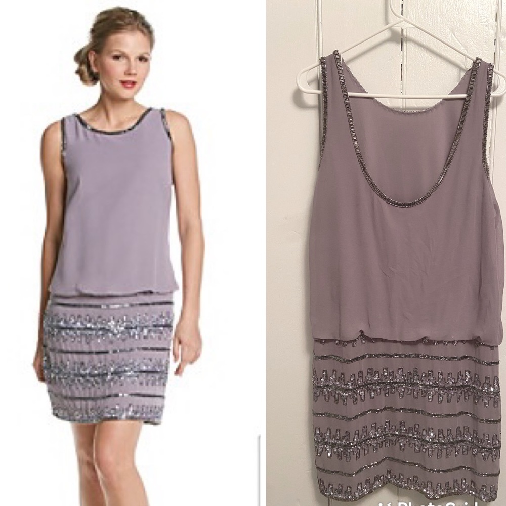 Adrianna Papell® Beaded Sequin Dress Size 12 New With Tags Cocktail Sleeveless
